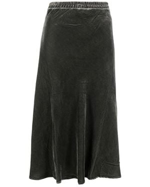 Gold Hawk Midi Skirts - Green