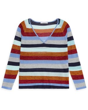 Maliparmi V-Neck Knitwear - Blue