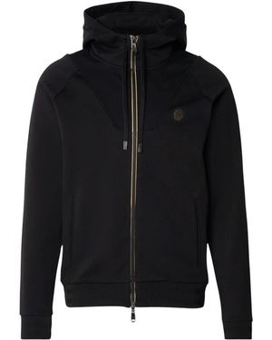 BOSS Sportlicher Zip-Up Hoodie Mit Reflektierenden Details - Schwarz