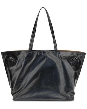 Proenza Schouler Glanzende Leren Tote Tas - Zwart