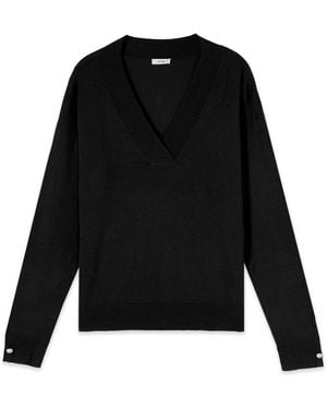 Oltre V-Neck Knitwear - Noir