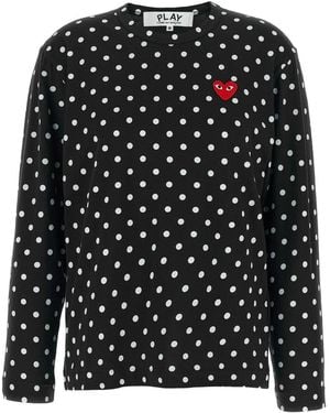 COMME DES GARÇONS PLAY Long Sleeve T-Shirts - Black