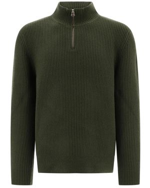 A.P.C. Grüner Strickpullover Sweater Aw23