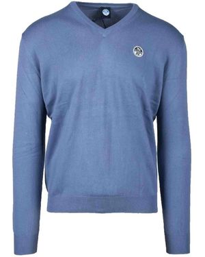 North Sails Maglione con scollo a v elegante per - Blu