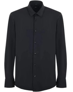 BOSS Overhemden ,Zwart ,Performance Technical Stretch Overhemd - Blauw