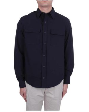 Paul & Shark Overshirt in nylon stretch con tasche - Blu