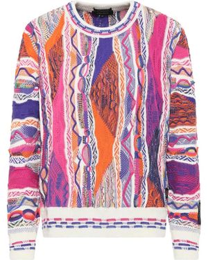 carlo colucci Jacquard Rundhalspullover Constantina - Pink