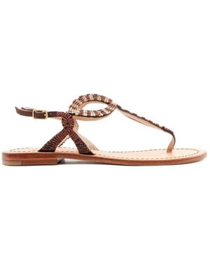 Maliparmi Schoenen ,Bruin ,Platte Sandalen
