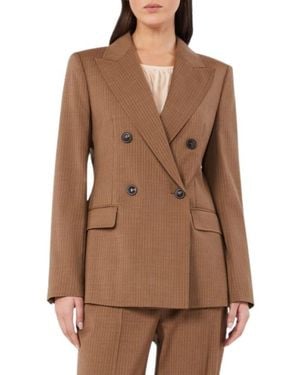 Max Mara Jassen ,Bruin ,Wol Wol Blazer
