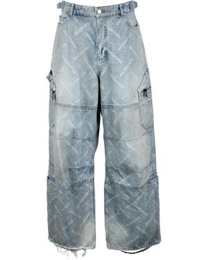 Balenciaga Wide Jeans - Blauw