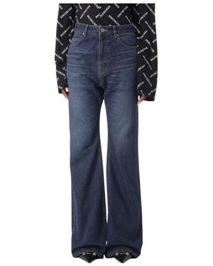 Balenciaga Stylische Wide Leg Jeans - Blau