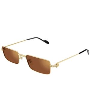 Cartier Rechteckige Sonnenbrille - Weiß