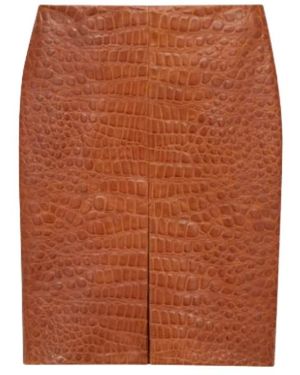 Saint Laurent Leather Skirts - Marrón