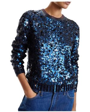 Cynthia Rowley Sequin Crewneck Sweater - Blauw