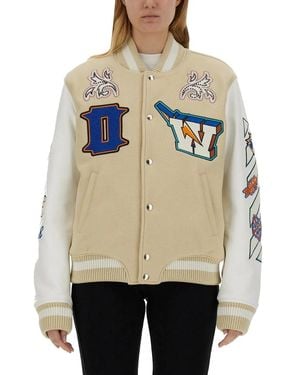 Off-White c/o Virgil Abloh Bomber Jackets - Natural