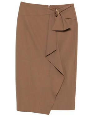 Max Mara Fenice Ruche Wikkelrok - Bruin