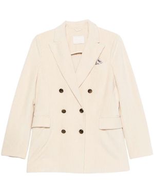 Circolo 1901 Corduroy Double-Breasted Jacket - Naturel