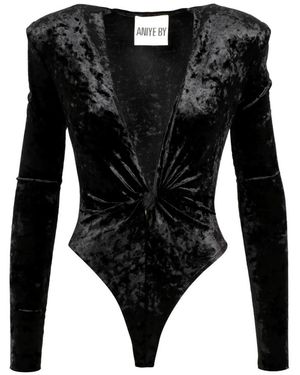 Aniye By Tops ,Zwart ,Leer Top Zwart