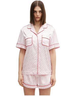 Off-White c/o Virgil Abloh Satijnen Pyjamashirt - Roze