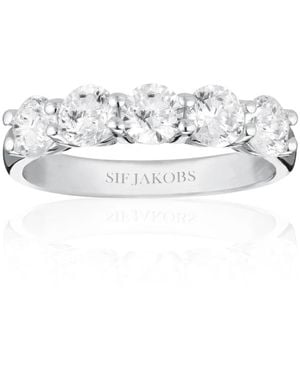 Sif Jakobs Jewellery Anello belluno uno in argento sterling - Bianco