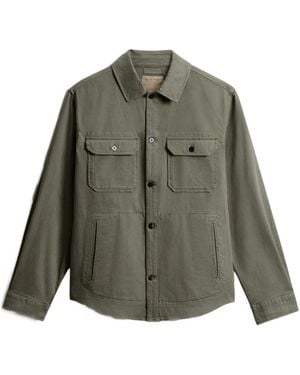 Woolrich Jassen ,Groen ,Katoen Long Sleeve Overshirt