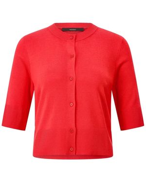 Windsor. Seidenmischung Cardigan - Rot