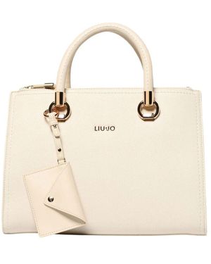 Liu Jo Cremefarbene Mini-Tote-Tasche Mit Abnehmbarer Tasche - Natur