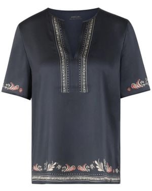 Marc Cain Bluse Aus Mischgewebe - Blau