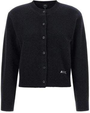 A.P.C. Lila Strickjacke - Blau