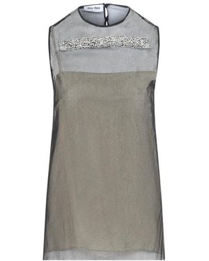 Miu Miu Tops ,Zwart ,Katoen Top - Grijs