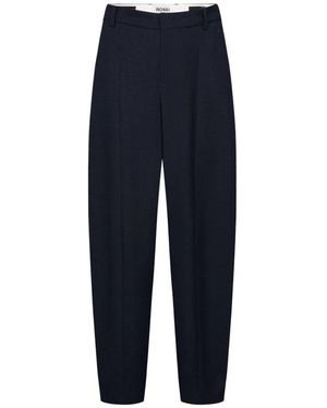 Rossi Broeken ,Blauw ,Wol Broek Met O-Vormige Silhouet