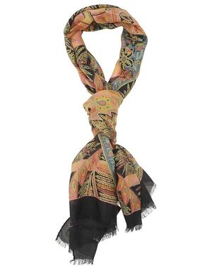 Etro Accessoires ,Veelkleurig ,Boheme Sjaal - Metallic