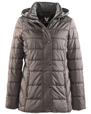 Fuchs & Schmitt City Jacke Mit Abnehmbarer Kapuze, Quersteppung, Verdeckter Reißverschluss, Thermofleece, Wetterschutz - Grau