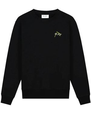 OLAF HUSSEIN Schwarzer sweater zwart