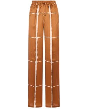 Kiton Wide Pants - Brown
