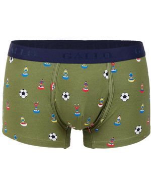 Gallo Grüne baumwollboxershorts mit fußballmotiv