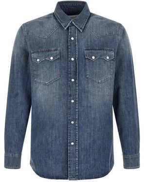 Department 5 Denim Shirts - Blue