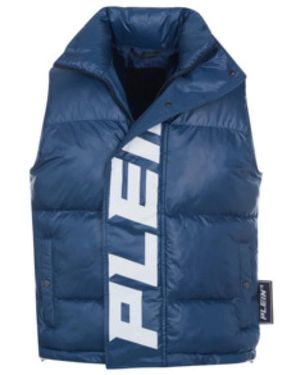 Philipp Plein Blaue Herrenweste, Zeitloses Design