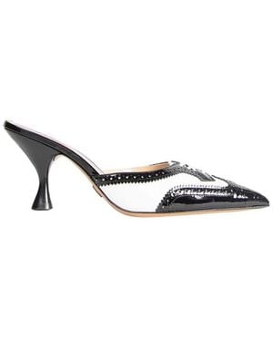 Thom Browne Schoenen ,Veelkleurig ,Leer Soft Patent Heeled Mule 75Mm - Metallic