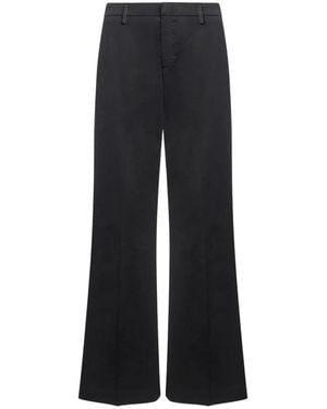 Dondup Pantalone Janice Wide Leg - Zwart
