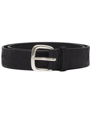 Orciani Accessoires ,Zwart ,Leer Blade Riem