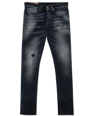 Dondup Jeans ,Blauw ,Denim Slim-Fit Jeans