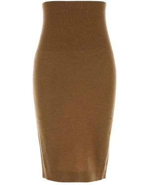 Stella McCartney Rokken ,Bruin ,Wol Wool Knit Pencil Skirt