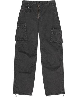 Ganni Straight Trousers - Grey