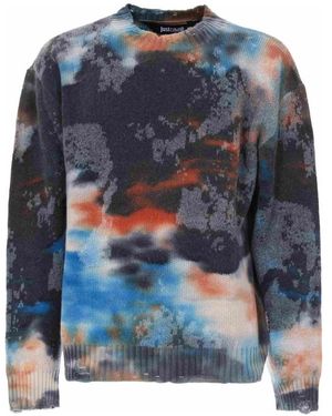 Roberto Cavalli Round-Neck Knitwear - Bleu