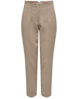 ONLY Straight Trousers - Natural