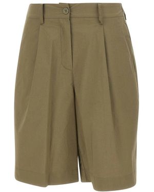 Kaos Korte Broeken ,Groen ,Katoen Pleated Shorts