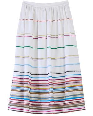 Paul Smith Gonna Lunga Multiriga Ps - Weiß