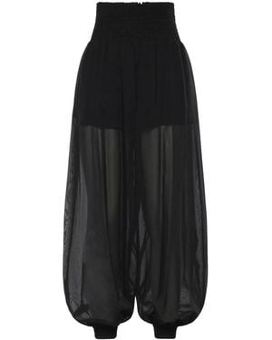 Pinko Broeken ,Zwart ,Leer Bore Pantalone Voile Viscosa