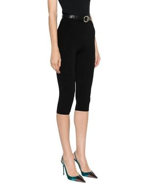 Self-Portrait Cropped Trousers - Negro